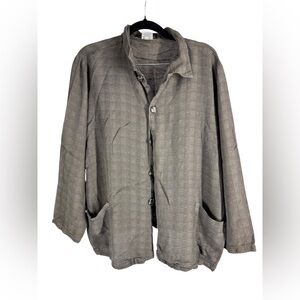 CP Shades oversized small button front shirt jacket